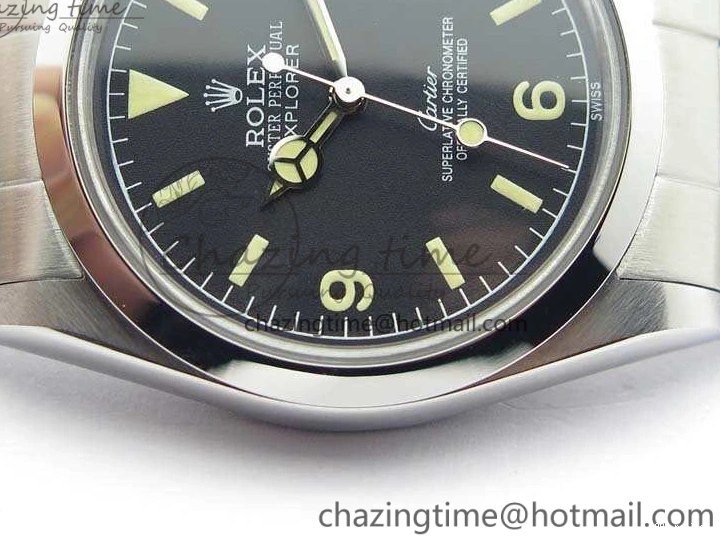 Aaa replica Dial Vintage Black Markers SS 3545 Cartier On Practical Ref.1016 A23J Cream Bracelet Explorer 1103